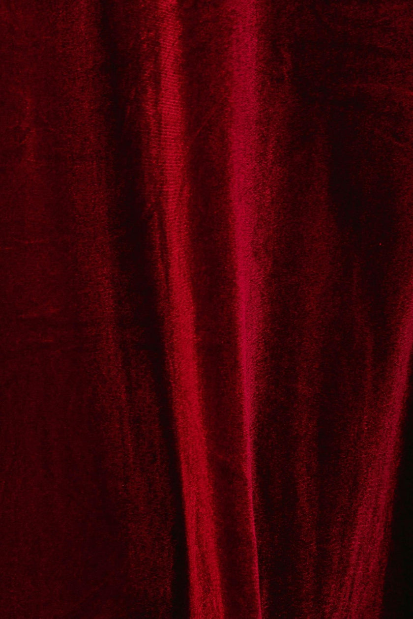 Livia Dress in Burgundy Velvet