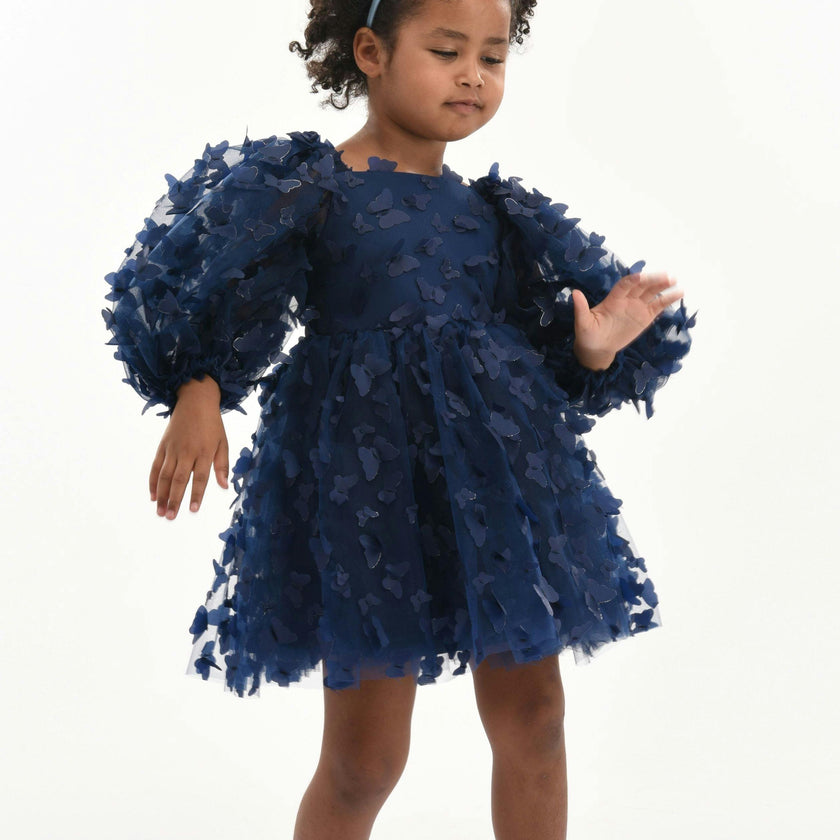 Navy Bell Mariposa Dress