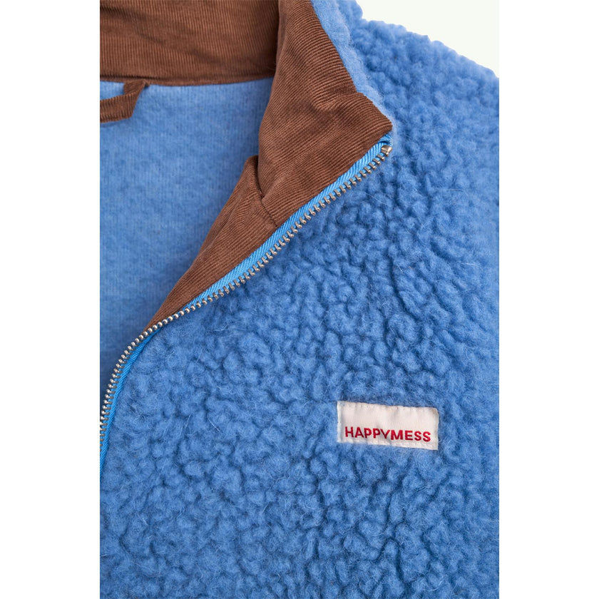 adult wool bomber jacket - ice blue