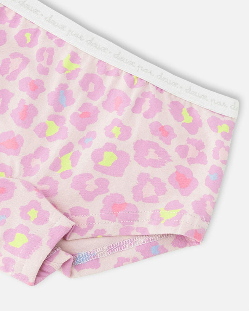 Organic Cotton Boyshort Panty Purple Animal Print