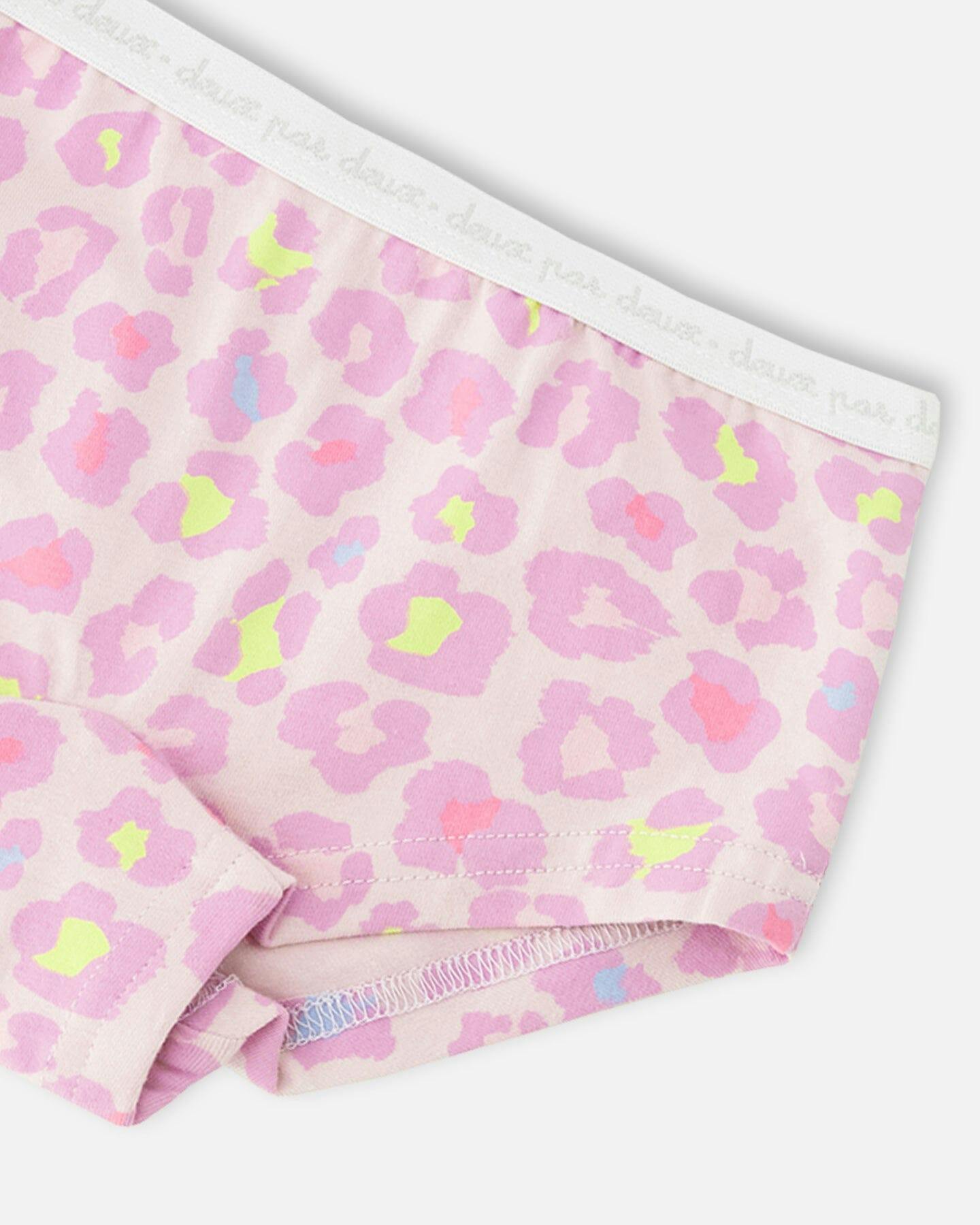 Organic Cotton Boyshort Panty Purple Animal Print