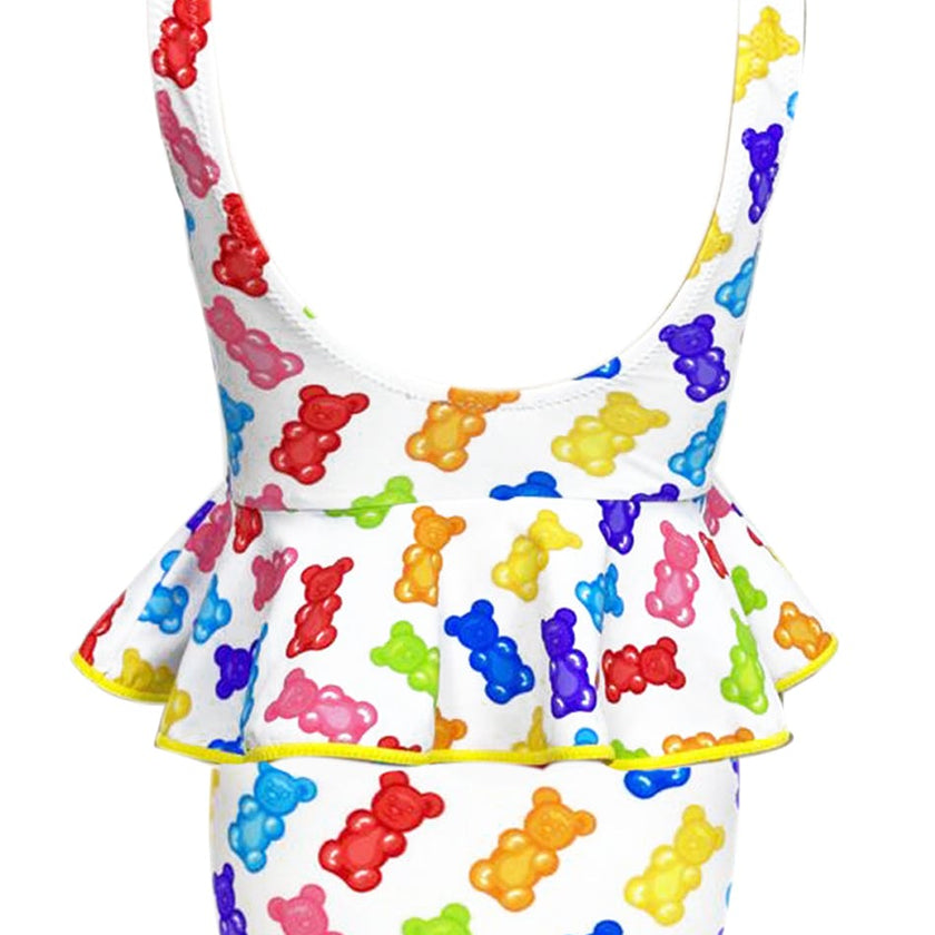 Asami Print Sleeveless Ruffle Waist One-Piece Swimsuit