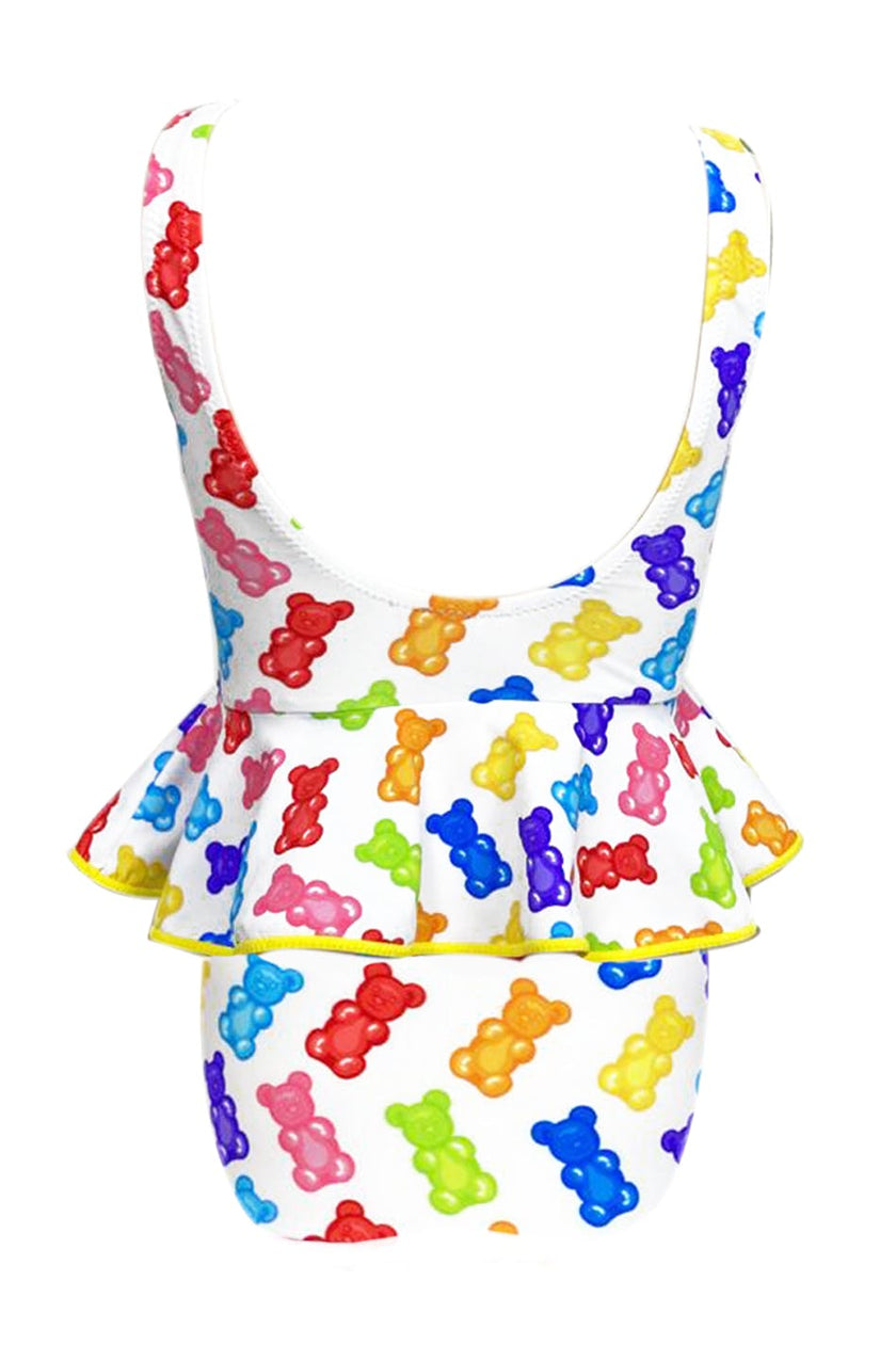 Asami Print Sleeveless Ruffle Waist One-Piece Swimsuit