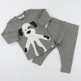 Large Cream Applique L/S 2pc Set