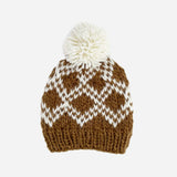 Diamond Faire Isle Hat - Walnut