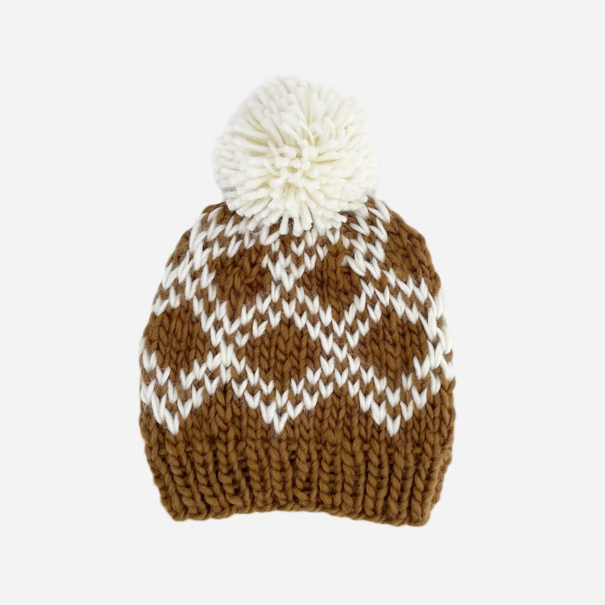 Diamond Faire Isle Hat - Walnut