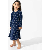 Snowflake Bamboo Girls' Long Sleeve Dress