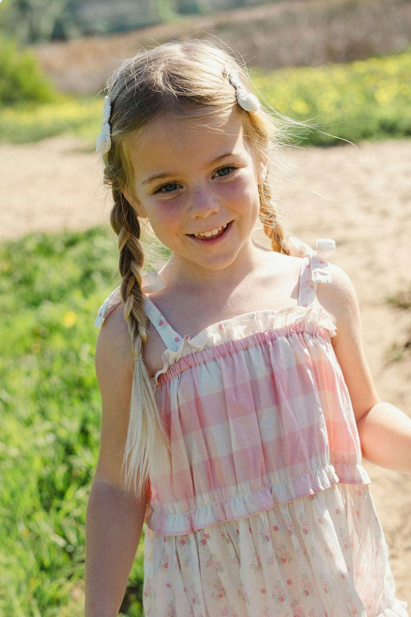 Amber Dress in Pink Gingham