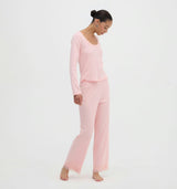 The Filippa Pointelle Pajama Set - Ballet Pink