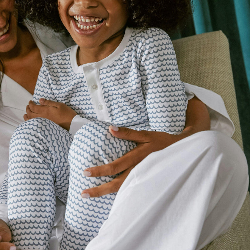 Kid's Pima Snug Fit Pajama Set in La Mer