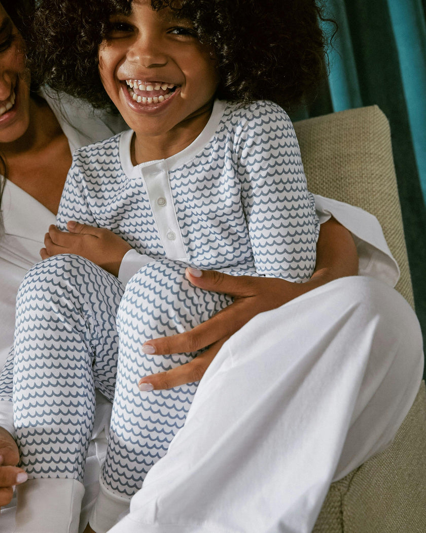 Kid's Pima Snug Fit Pajama Set in La Mer