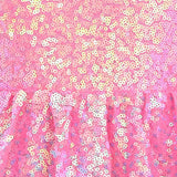 Pink Sorella Sequin Flared Dress