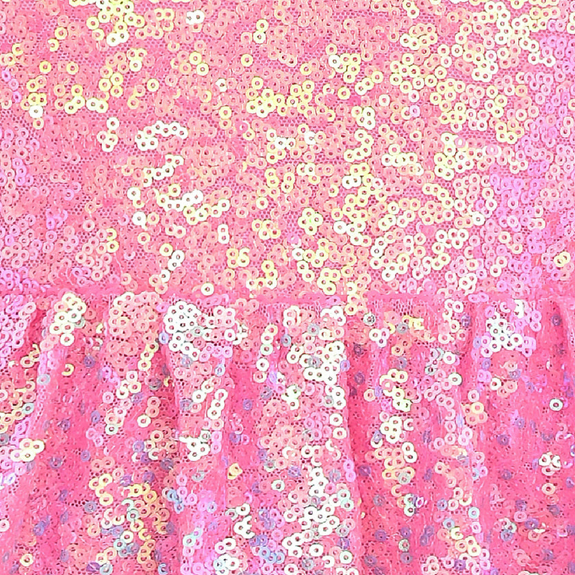Pink Sorella Sequin Flared Dress