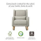 Babyletto Kai Rocker in Eco-Performance Fabric | Water Repellent & Stain Resistant
