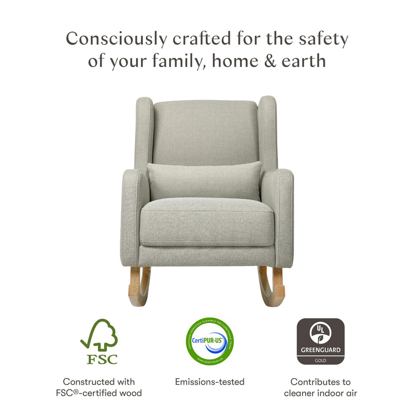 Babyletto Kai Rocker in Eco-Performance Fabric | Water Repellent & Stain Resistant