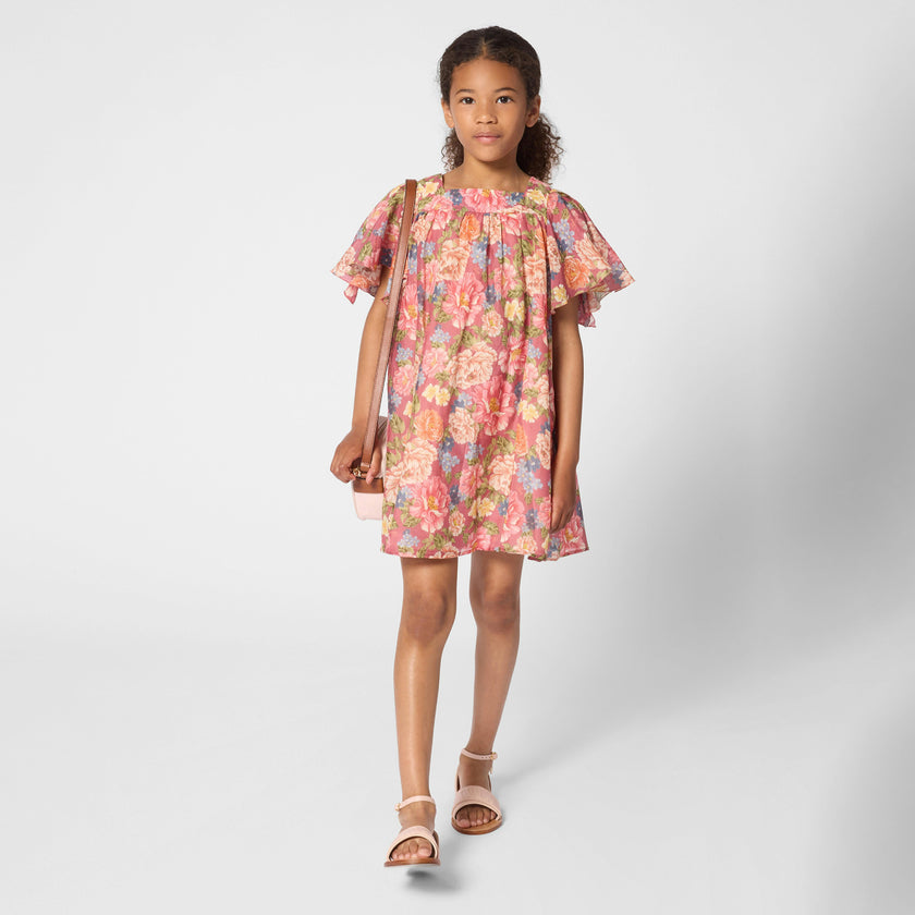 Garnet Rose Floral Chloé Dress
