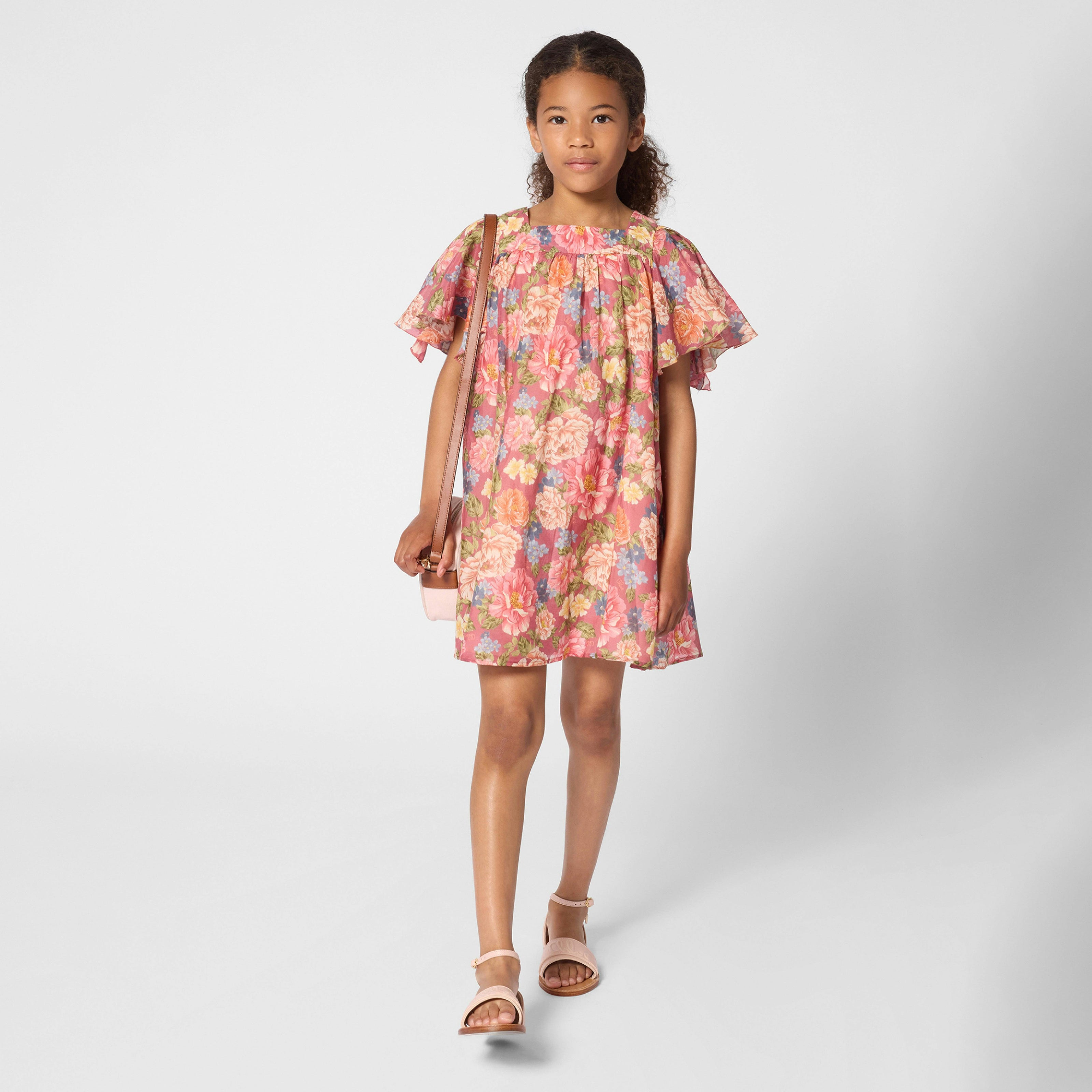 Garnet Rose Floral Chloé Dress