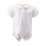 Pink Picot Trim Bodysuit