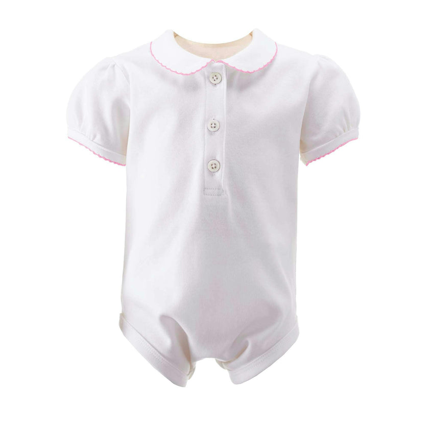 Pink Picot Trim Bodysuit