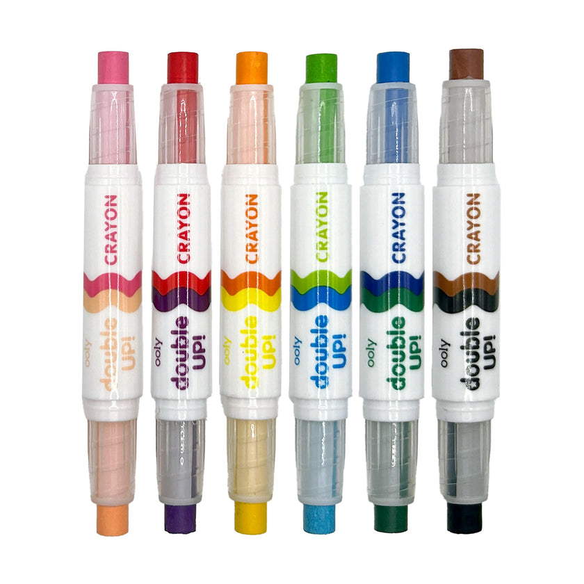 Double Up! Double-Ended Crayons - 12 Colors - Set of 6