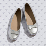 Camille Ballet Flat | Silver Leather