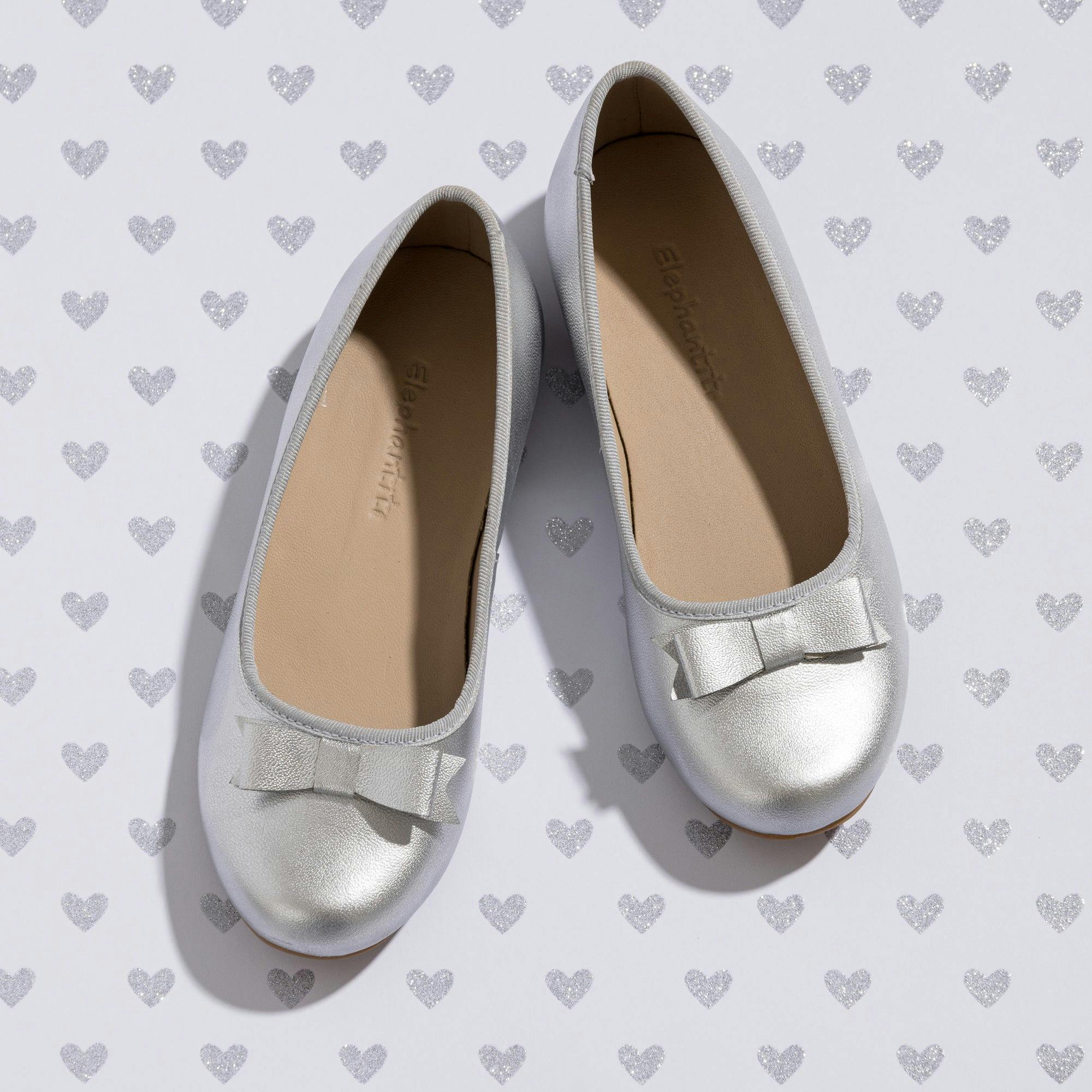 Camille Ballet Flat | Silver Leather