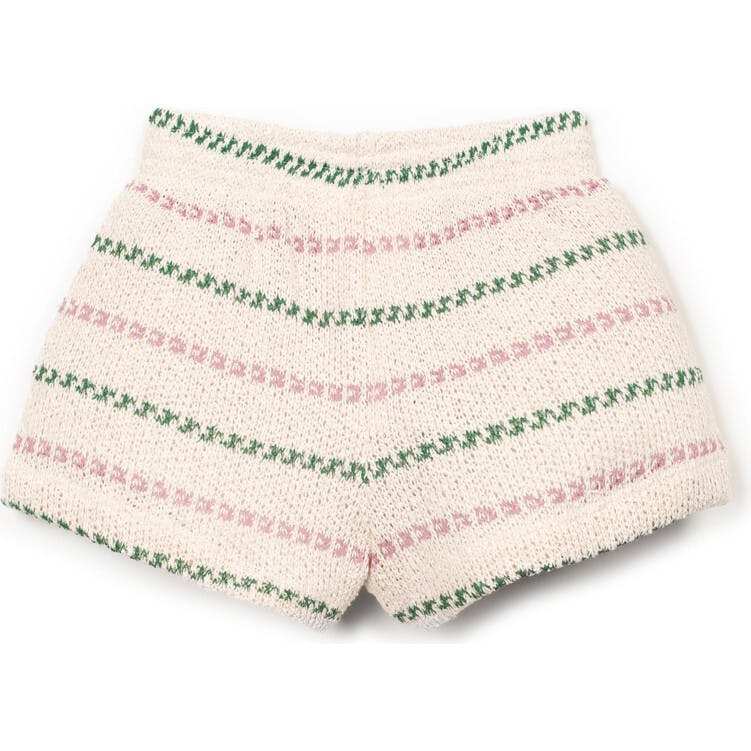 Textured Striped Shorts