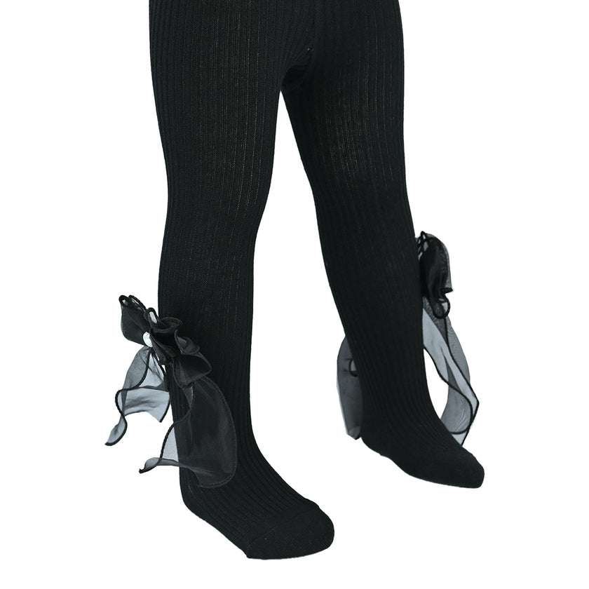 Heart Pearl Ribbon Tights