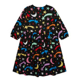 Black Shooting Star Tencel Dress