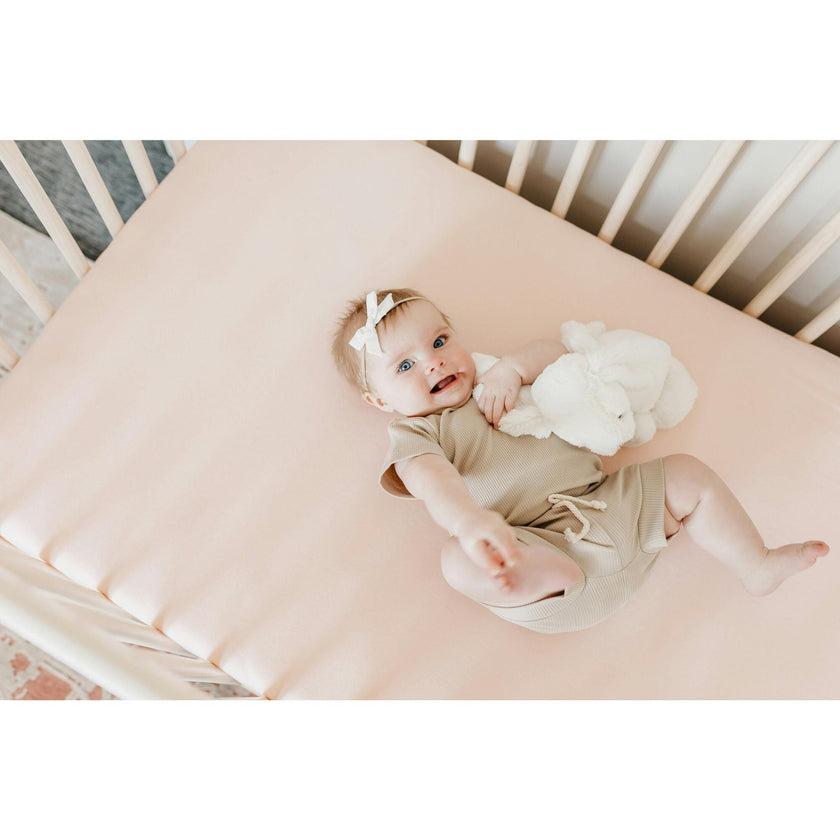 Blush Premium Fitted Crib Sheet