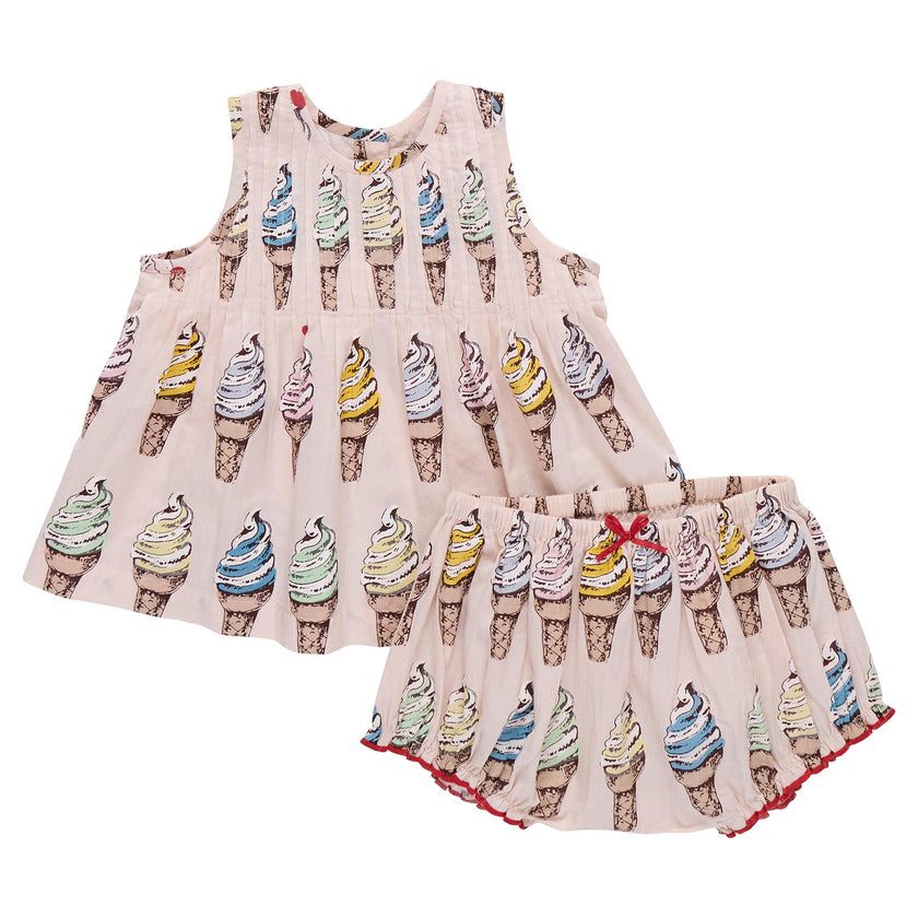 Baby Girls Jaipur 2-PC Set - Pink Soft Serve