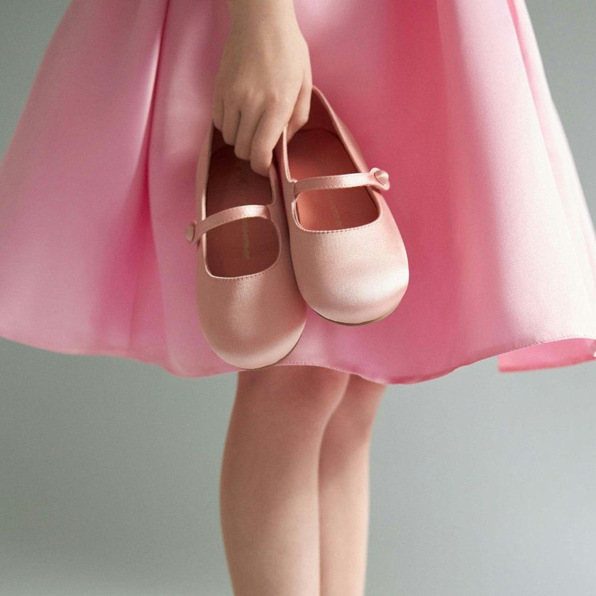 Elin Satin Glossy Leather Pointed-Toe Mary Janes