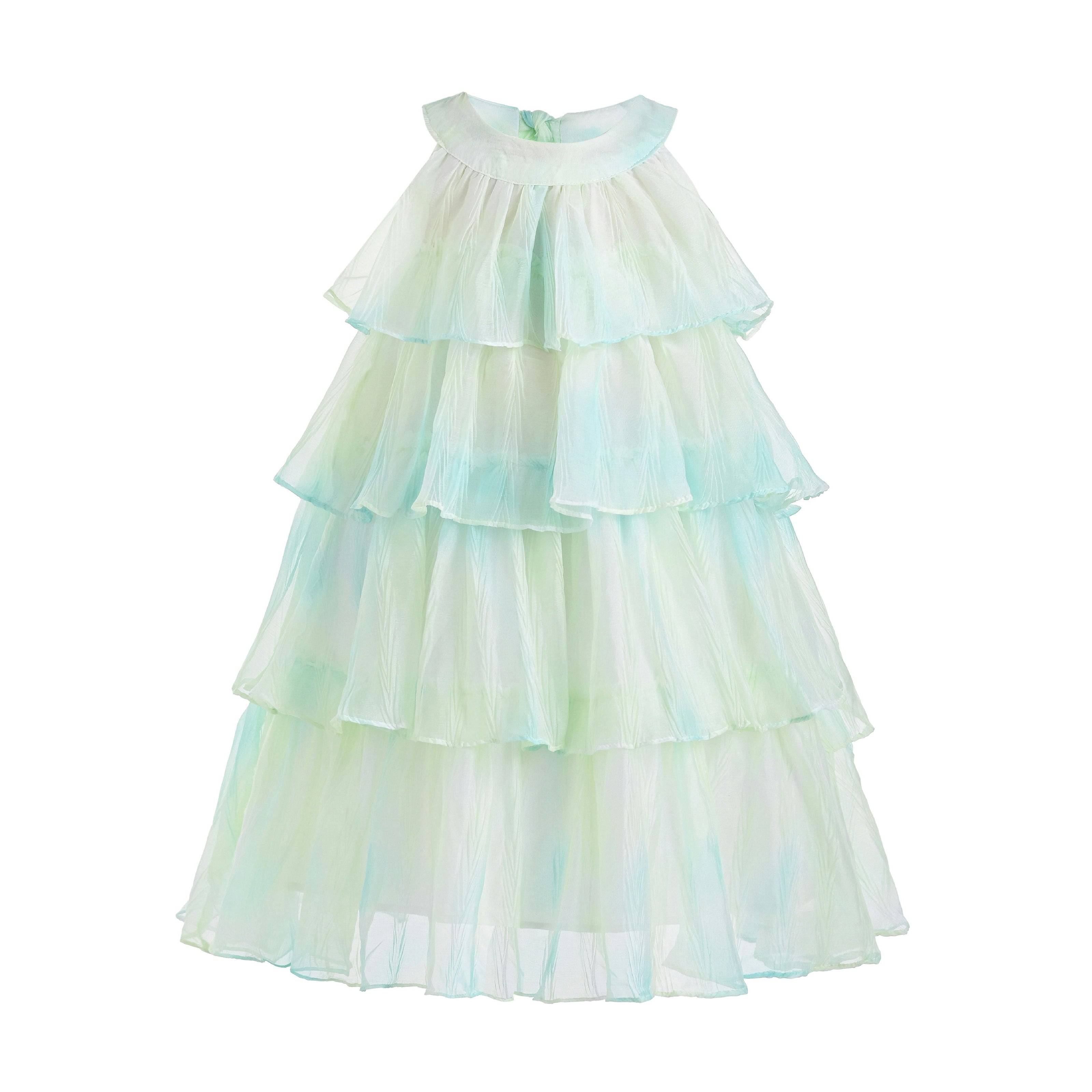 Yellow Elisia Tiered Tulle Dress