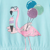 Sweatshirt & Dress Set | Flamingo & Balloons