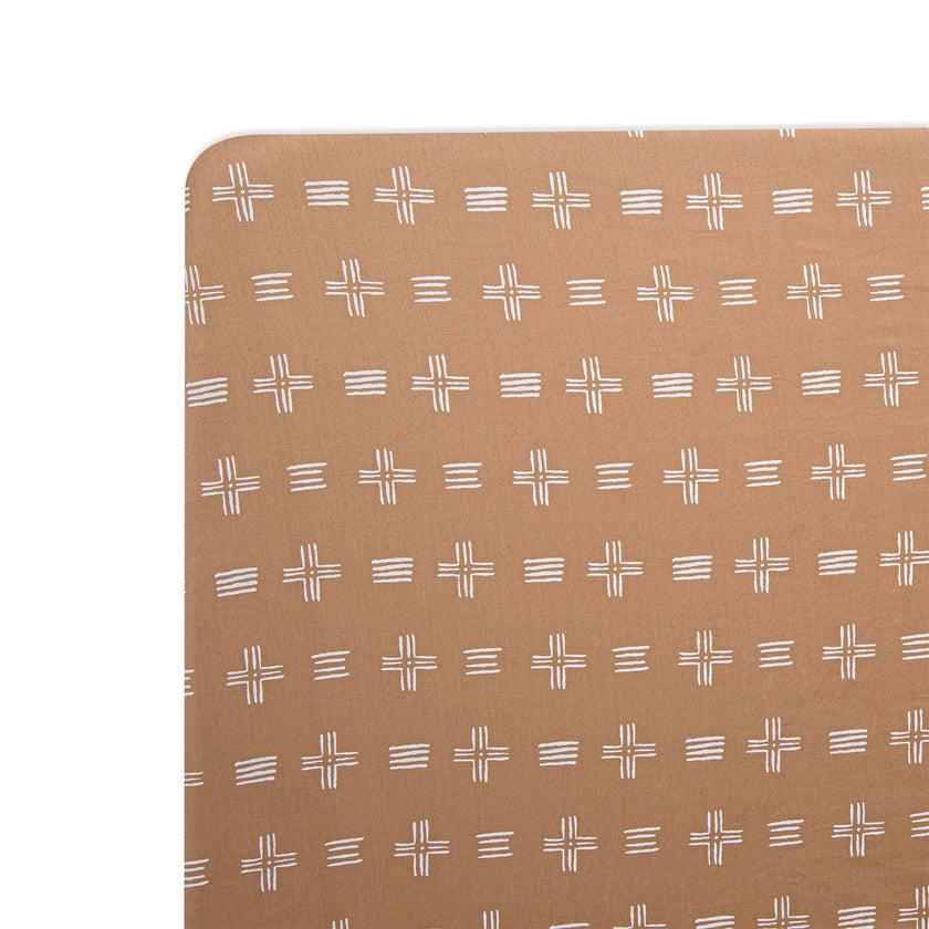 Kendi Copper Dash Cotton Fitted Crib Sheet