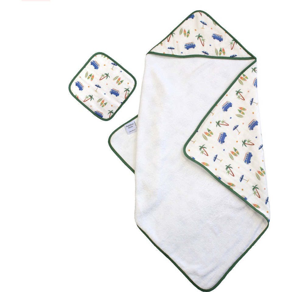 Surfboard Hooded Towel Set
