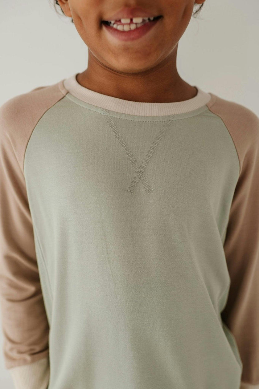Boys Terry Sweatshirt in Taupe