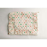 Love In Bloom Timless Floral Ruffle Zipper Pouch