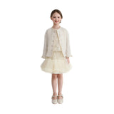 Cream Sequin Tweed Jacket