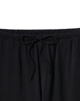 The Olivia Wide Leg Pima Pajama Set in Black