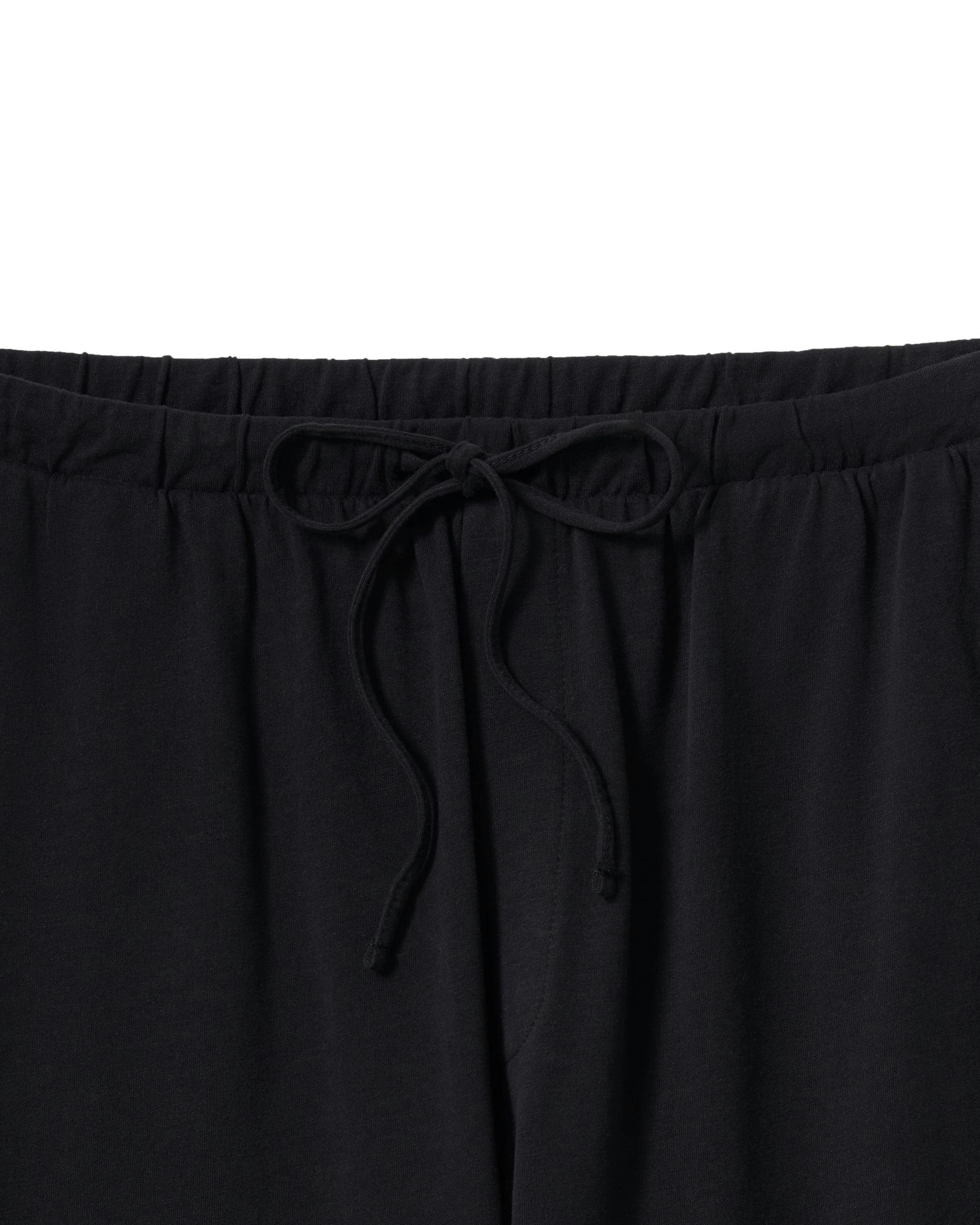 The Olivia Wide Leg Pima Pajama Set in Black