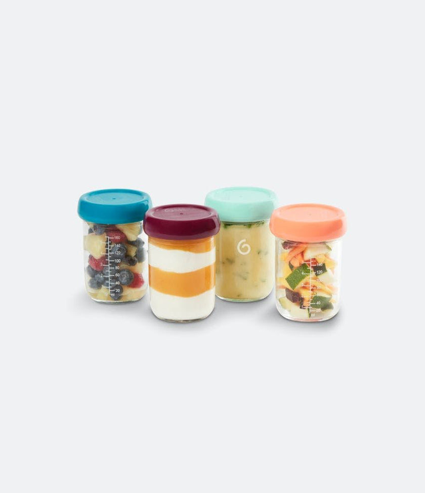 Glass Babybols Baby Food Storage Containers (Airtight, Leakproof Meal Prep Bowls)