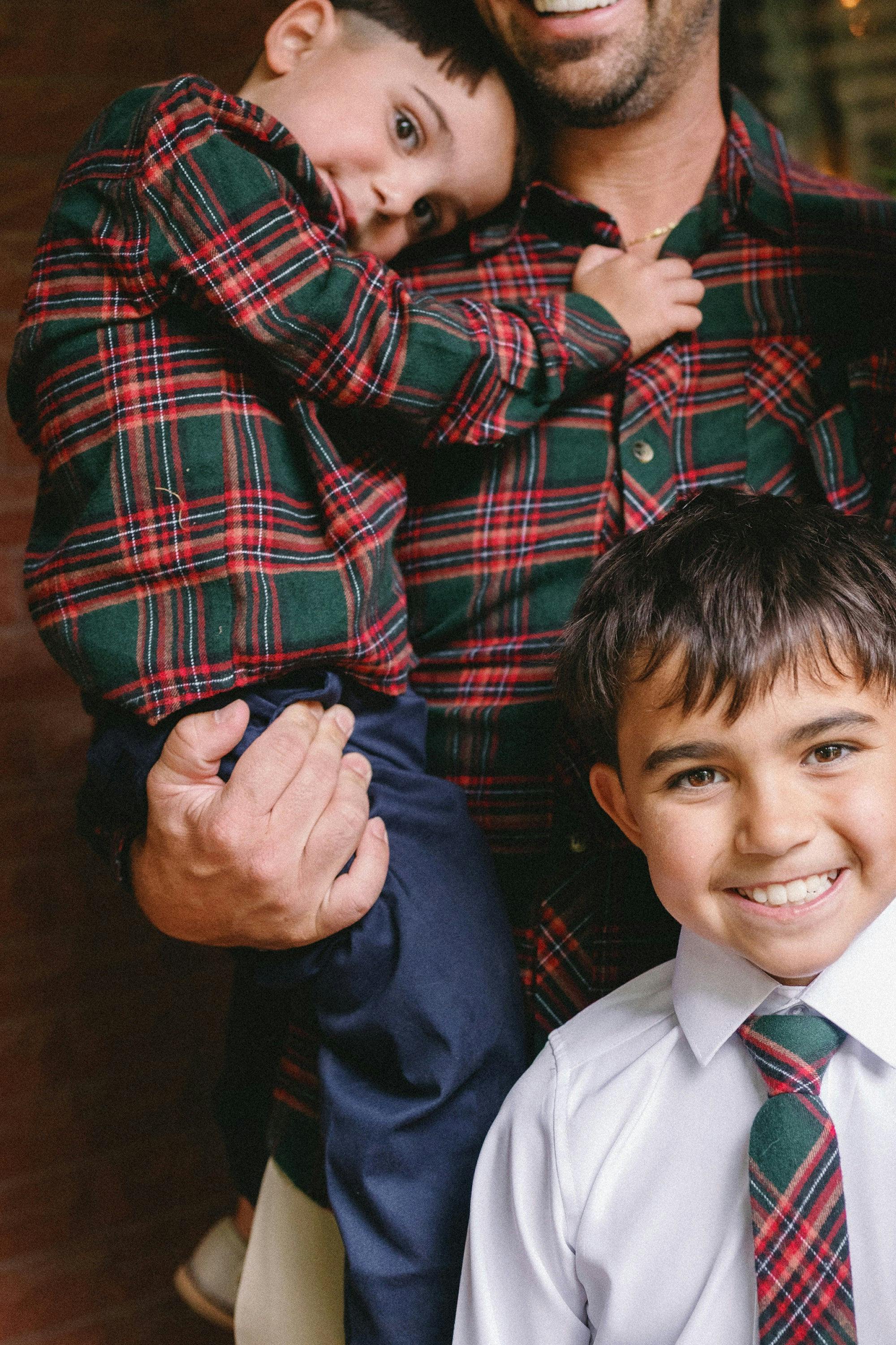 Boys John Shirt in Evergreen Plaid