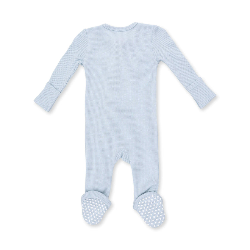 Solid Baby Blue - 2 Way Zipper Footie