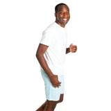 Men's Sky Blue Jersey Sleep Shorts - Organic Stretch Cotton