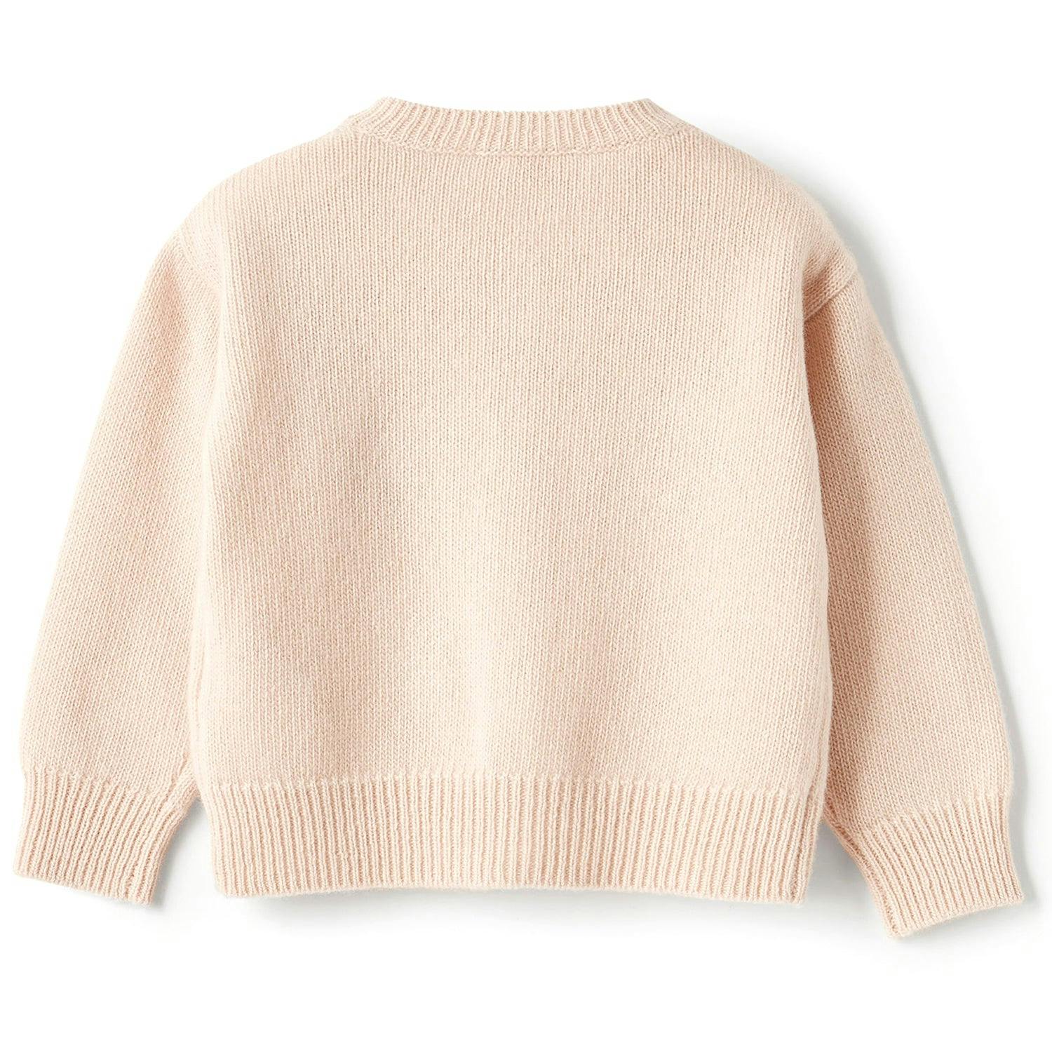 IL GUFO Embroidered Quartz Pink Baby Cardigan
