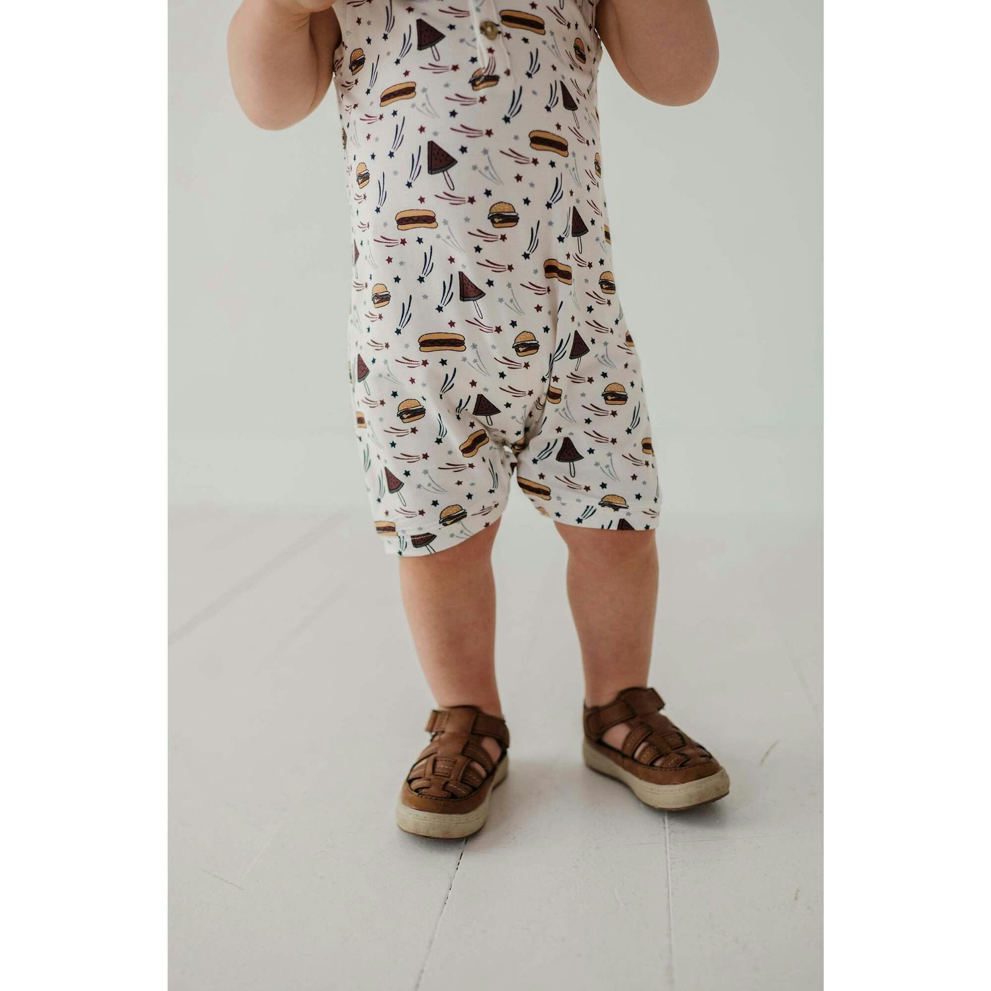 Boy's Sleeveless Romper Balloon Dogs