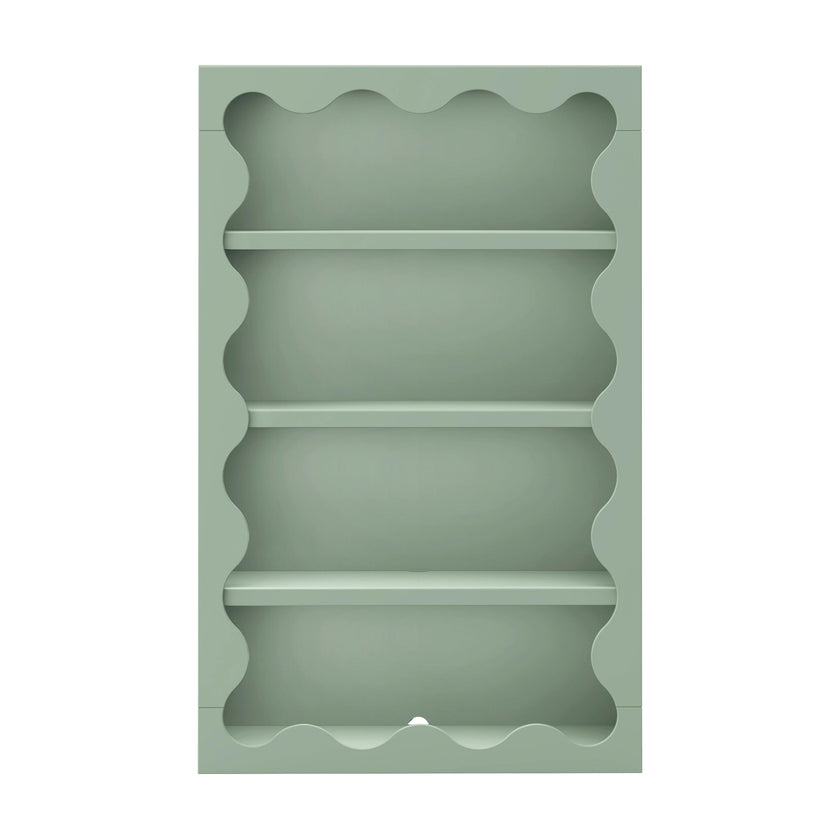 Lido Wave Bookcase in Light Sage