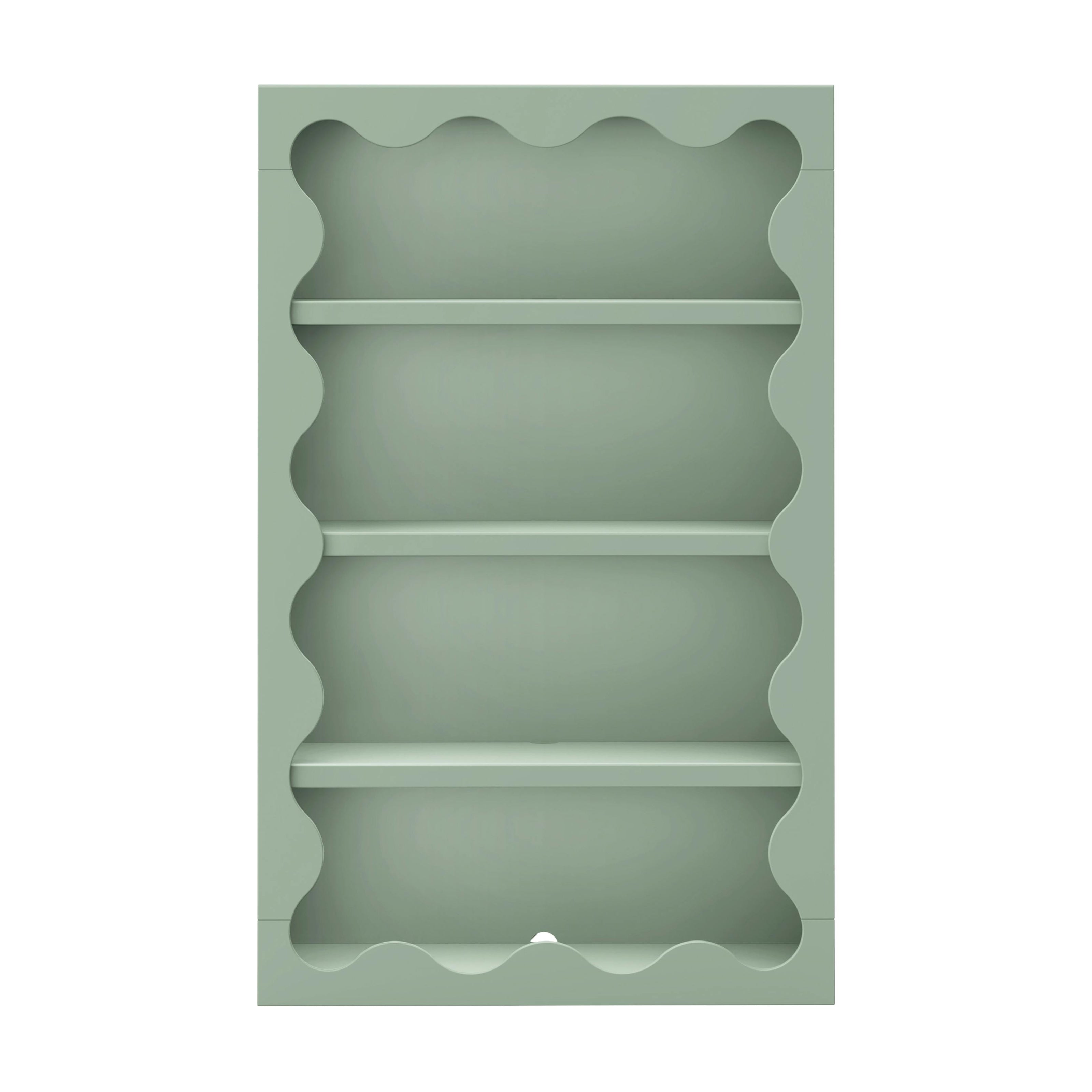 Lido Wave Bookcase in Light Sage