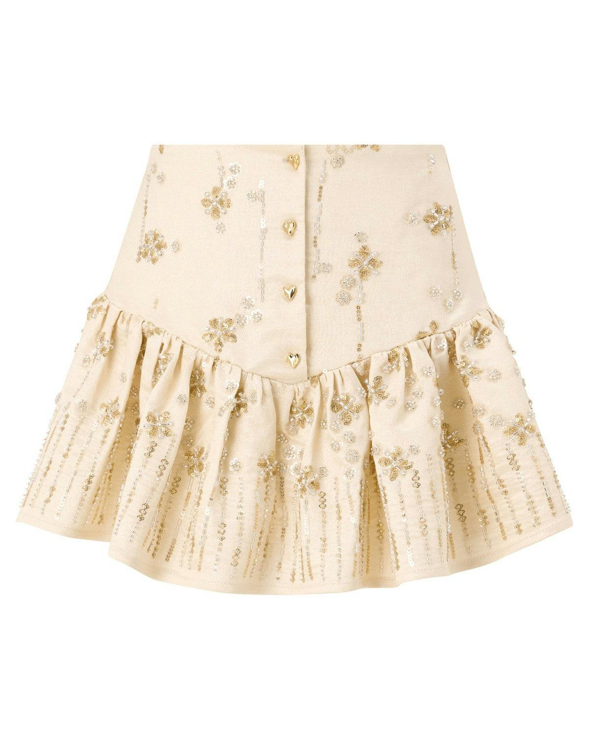 Adriana Beaded Mini Skirt